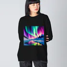 のんびりアート工房の北極のオーロラ Big Long Sleeve T-Shirt