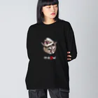 ギジトラ猫のフクちゃんのギジトラ猫のフクちゃん ビッグシルエットロングスリーブTシャツ