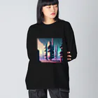 のんびりアート工房のサイバーパンク都市 Big Long Sleeve T-Shirt