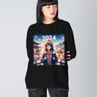 ryuureonの2024 Winter Girl 3 ビッグシルエットロングスリーブTシャツ
