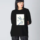 お菓子な森のお菓子なブルーりす美 Big Long Sleeve T-Shirt