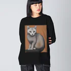 F2 Cat Design Shopのhairless cat 001 Big Long Sleeve T-Shirt