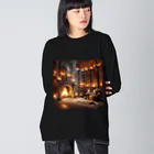 kaitaku1215の幻想部屋　暖炉 Big Long Sleeve T-Shirt