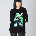 kyon1aiartの㎇ちゃん　サイバー　A Big Long Sleeve T-Shirt