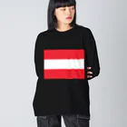 お絵かき屋さんのオーストリアの国旗 Big Long Sleeve T-Shirt