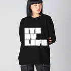 やばいやばいのIT'S MY LIFE(白文字) ビッグシルエットロングスリーブTシャツ