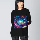 417s shopの宇宙の饗宴 ビッグシルエットロングスリーブTシャツ