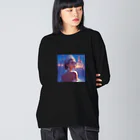 AQUAMETAVERSEの宵闇に輝くクリスタルの女王 Marsa 106 Big Long Sleeve T-Shirt