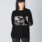 A&MのCool girl【モノクロ】 Big Long Sleeve T-Shirt