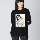 HermannStrasseのフトアゴと女の子 ビッグシルエットロングスリーブTシャツ