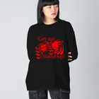 『NG （Niche・Gate）』ニッチゲート-- IN SUZURIのGet Up! Stand Up!(赤) Big Long Sleeve T-Shirt