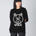 VIRTUAL CROSSのShiba Logo white  ビッグシルエットロングスリーブTシャツ