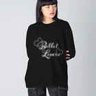 Saori_k_cutpaper_artのBallet Lovers white Big Long Sleeve T-Shirt