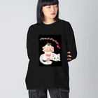 Ａｔｅｌｉｅｒ　Ｈｅｕｒｅｕｘの白猫とピーチパフェ Big Long Sleeve T-Shirt