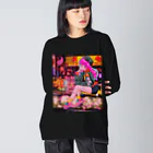 寅丑商會の架空の90年代アニメ Big Long Sleeve T-Shirt