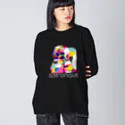 meiroのカラフルな宇宙飛行士 Big Long Sleeve T-Shirt