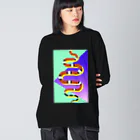 爬虫類グッズ メッサヌンサ - M.R.Sのサイケなカリキン Big Long Sleeve T-Shirt