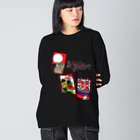 PLUME FACTORY☆  by”SakuraTangpoppo”のはなとり花見＆月見酒（両面） Big Long Sleeve T-Shirt