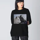 アラスカ野生動物画家きむらけいのLIFE PARTNER Ⅱ Big Long Sleeve T-Shirt