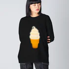 ☀️ひなたぼっくすの🍦光るソフトクリーム ビッグシルエットロングスリーブTシャツ