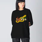 アソビドットライフの音楽ねこ / The Music Big Long Sleeve T-Shirt