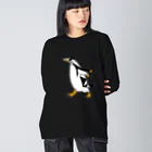 PGcafe-ペンギンカフェ-の走れペンギン Big Long Sleeve T-Shirt