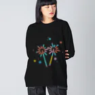 SANKAKU DESIGN STOREの奪われた夏のひととき。 文字なし Big Long Sleeve T-Shirt