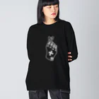 elli-okiのHazichi×BLACK Big Long Sleeve T-Shirt