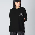 日本単独野営協会オリジナルグッズのビッグシルエット野営バカ長T Big Long Sleeve T-Shirt