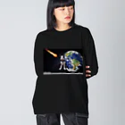 結崎 剛のSPACE NUTS（地球の危機） ビッグシルエットロングスリーブTシャツ