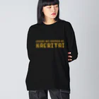 SANKAKU DESIGN STOREの光の速さで帰りたいろーど。 黄 Big Long Sleeve T-Shirt