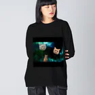 のうかんでんじはくらぶのダークサイド宇宙猫2 Big Long Sleeve T-Shirt