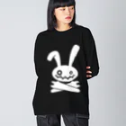 前田創作工房のHEAVY METAL BUNNY（ホワイトプリント） Big Long Sleeve T-Shirt