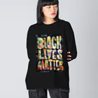 manのblack lives matter 2 ビッグシルエットロングスリーブTシャツ