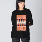 Danke Shoot Coffeeのアヴァンなシマシマ２ Big Long Sleeve T-Shirt