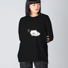 のりたま屋のブヒ豚（白豚）:鳴き声白 Big Long Sleeve T-Shirt