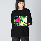 創作工房muccoのツバキ Big Long Sleeve T-Shirt