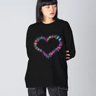 LalaHangeulのカラフルなサランヘヨでハートを描きました Big Long Sleeve T-Shirt