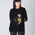 SANKAKU DESIGN STOREの一足お先に春を手に入れよう。 FRONT Big Long Sleeve T-Shirt