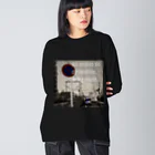 oka__のモノクロ Big Long Sleeve T-Shirt