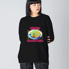 ツチブタすい臓商店のSUPER KINAKO MOCHI ビッグシルエットロングスリーブTシャツ