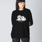 イラスト MONYAAT のToypoo ＆Pome B ビッグシルエットロングスリーブTシャツ