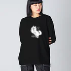 イラスト MONYAAT のポメラニアンお散歩WOW B_M Big Long Sleeve T-Shirt