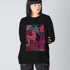 KIKI DOURAKUのGLITCH-武者UKIYOE Big Long Sleeve T-Shirt