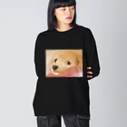 まみおデザインの　ミニくん ビッグシルエットロングスリーブTシャツ