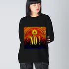 PALA's SHOP　cool、シュール、古風、和風、のNO！ ビッグシルエットロングスリーブTシャツ