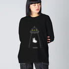 soratoのUFOにつれてかれるうさぎ ビッグシルエットロングスリーブTシャツ