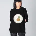 cotton-berry-pancakeのごまだしうどんちゃん ビッグシルエットロングスリーブTシャツ