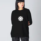 sengokuartの石田三成 九曜紋（白） Big Long Sleeve T-Shirt