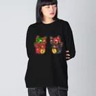 甘漏り屋のふく福呼猫 Big Long Sleeve T-Shirt